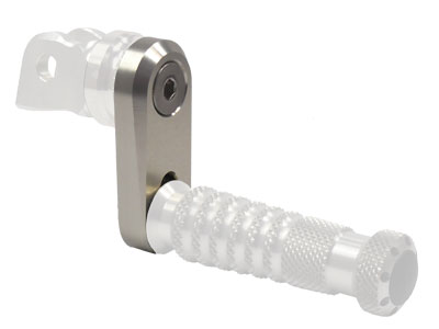 Pedane Poggiapiedi Moto Posteriori In Ferro Argento - Compatibili Con Suzuki GSXR 600/750/1000 E B-KING - Foto 11