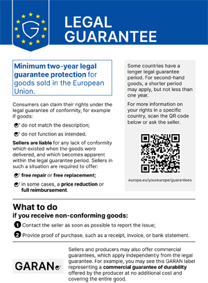 The EU legal guarantee notice
