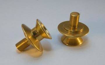 Pair of bobbins in anodized aluminum - Paddock stand bobbins - FASTER96