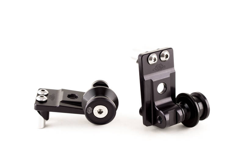 AXB Axle block - with paddock stand support - Chain adjusters - GILLES TOOLING