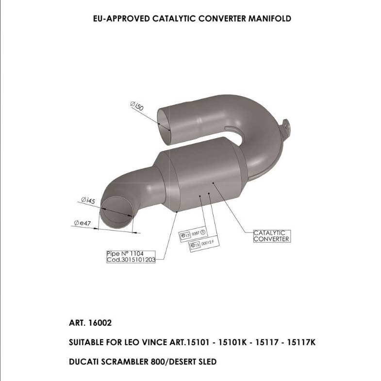 Catalytic converter manifold - GP Duals - Exhaust - Catalyst - LEOVINCE