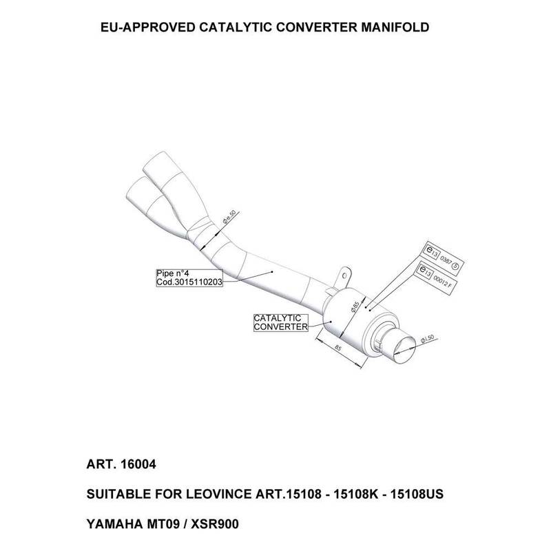 Catalytic converter manifold - GP Duals - Exhaust - Catalyst - LEOVINCE