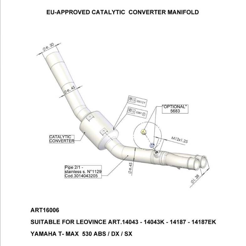 Catalytic converter manifold - GP Duals - Exhaust - Catalyst - LEOVINCE