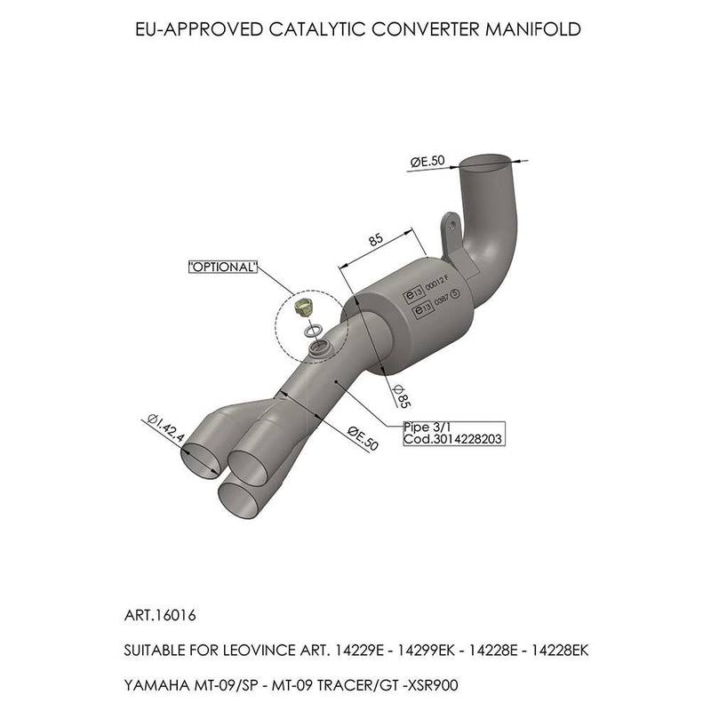 Catalytic converter manifold - Exhaust - Catalyst - LEOVINCE