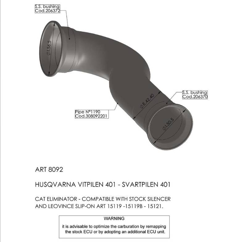 Raccordo de-Catalizzatore - Scarico - De-Catalizzatore - LEOVINCE