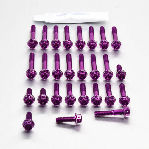 Kit carter motore Ergal - Viti forate corsa - Kit bulloneria - Ergal - PRO-BOLT