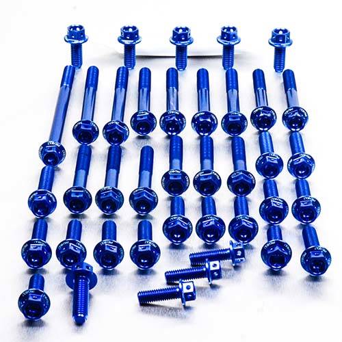 Kit carter motore Ergal - Viti forate corsa - Kit bulloneria - Ergal - PRO-BOLT