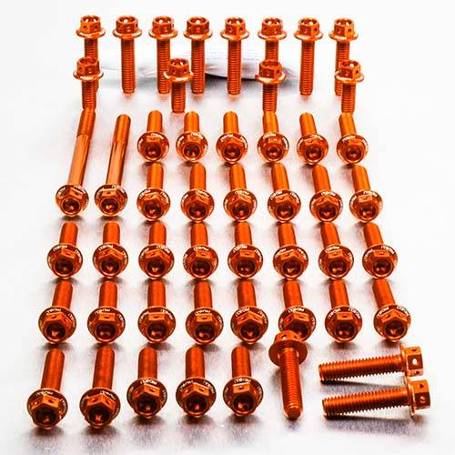 Kit carter motore Ergal - Viti forate corsa - Kit bulloneria - Ergal - PRO-BOLT