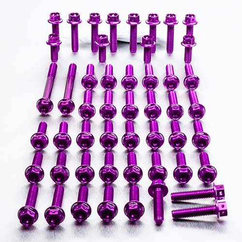 Kit carter motore Ergal - Viti forate corsa - Kit bulloneria - Ergal - PRO-BOLT