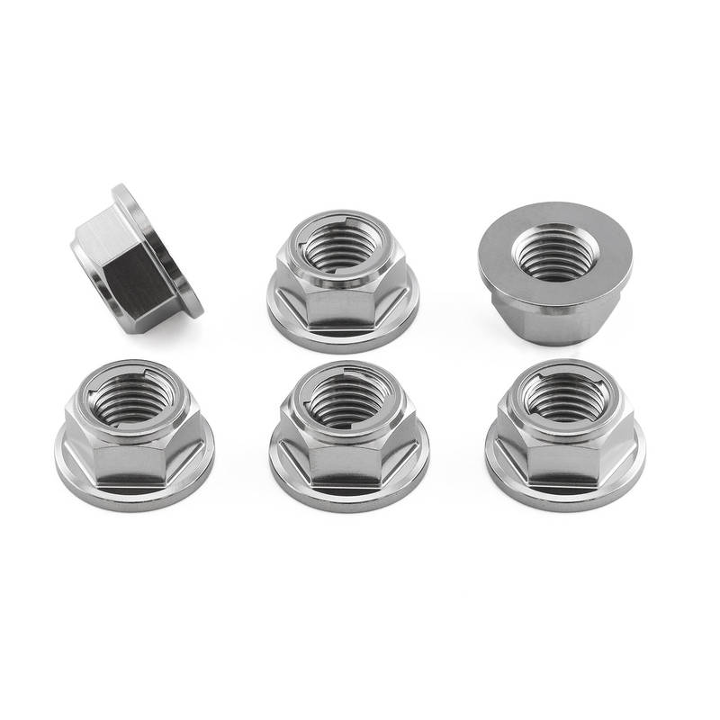 Self Locking Titanium Sprocket nut - 6 pack - Bolt kits - Titanium - PRO-BOLT
