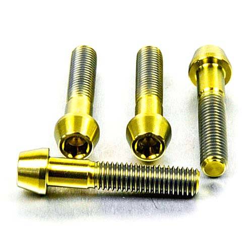 Front Brake Caliper Pinch Bolt Kit - Titanium Conical Head - Bolt kits - Titanium - PRO-BOLT