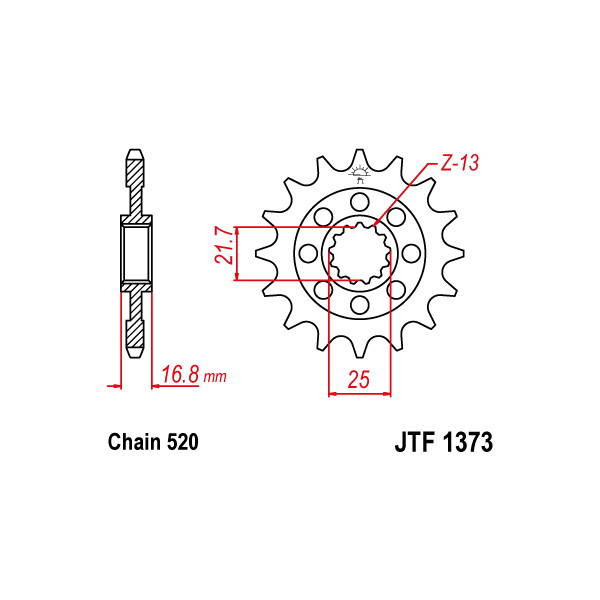520 Sprocket - Front sprockets - RICAMBI - SPARE PARTS