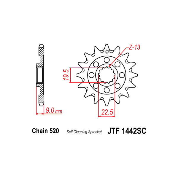 520 Sprocket - Front sprocket - RICAMBI - SPARE PARTS