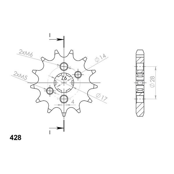 Pignone 428 - Pignoni - RICAMBI - SPARE PARTS