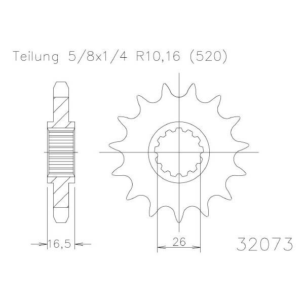 Pignone 520 - Pignoni - RICAMBI - SPARE PARTS