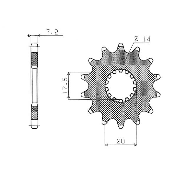 428 Sprocket - Front sprockets - RICAMBI - SPARE PARTS