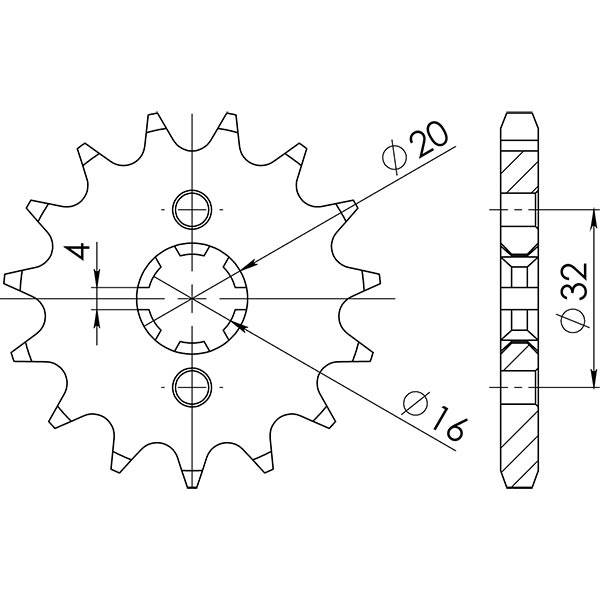 428 Sprocket - Front sprockets - RICAMBI - SPARE PARTS