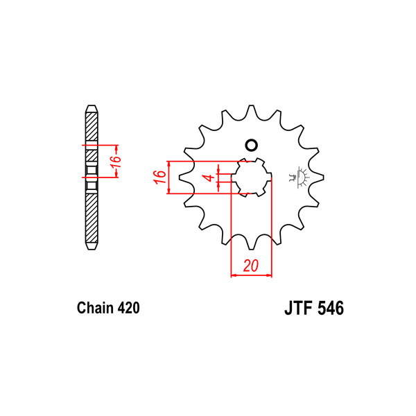 420 Sprocket - Front sprockets - RICAMBI - SPARE PARTS