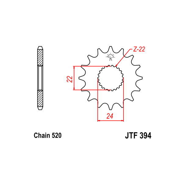 520 Sprocket - Front sprockets - RICAMBI - SPARE PARTS