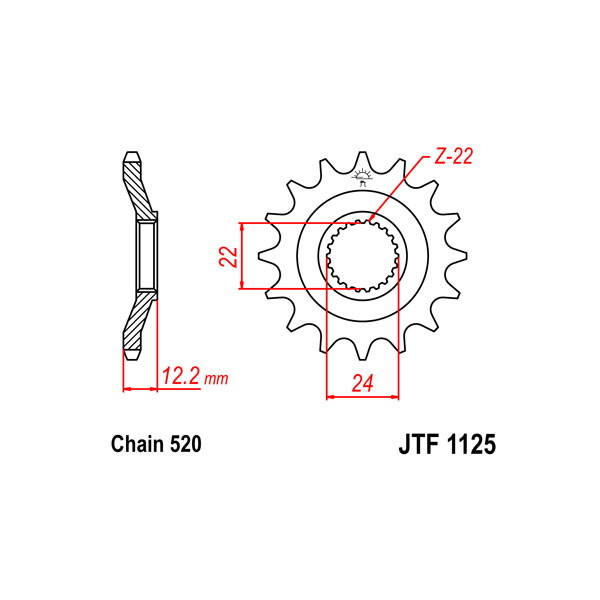 520 Sprocket - Front sprocket - RICAMBI - SPARE PARTS