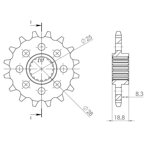 520 Sprocket - Front sprocket - RICAMBI - SPARE PARTS