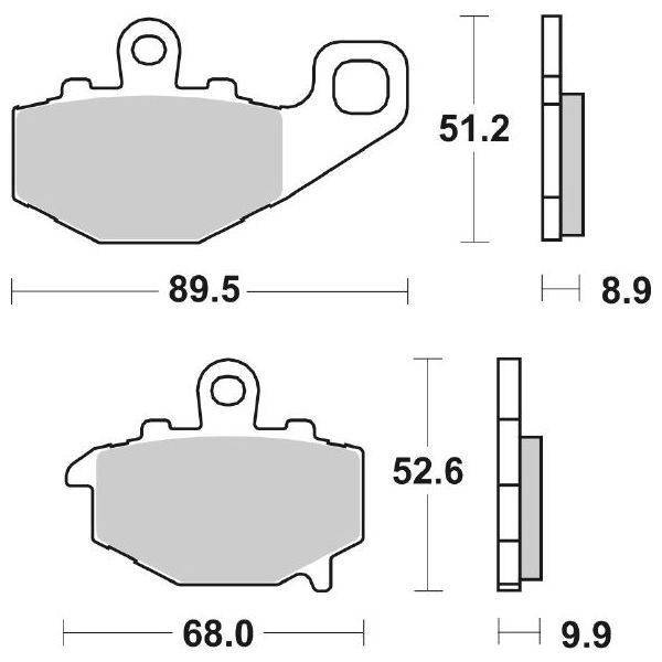 Dual Carbon - Front Brake Pads - SBS