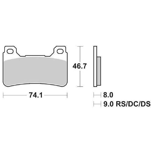 Dual Carbon - Front Brake Pads - SBS