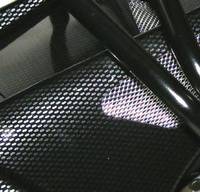 - carbon look with silver mesh