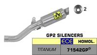 GP-2 - Titanio - Scarico - Silenziatore - ARROW