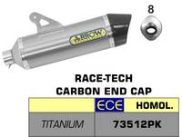 Race Tech - Titanium - Carby Endcap - Exhaust - Silencer - ARROW
