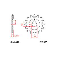 428 Sprocket - Front sprockets - RICAMBI - SPARE PARTS