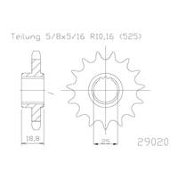 520 Sprocket - Front sprocket - RICAMBI - SPARE PARTS