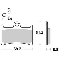 Dual Carbon - Pastiglie Freno Anteriori - SBS